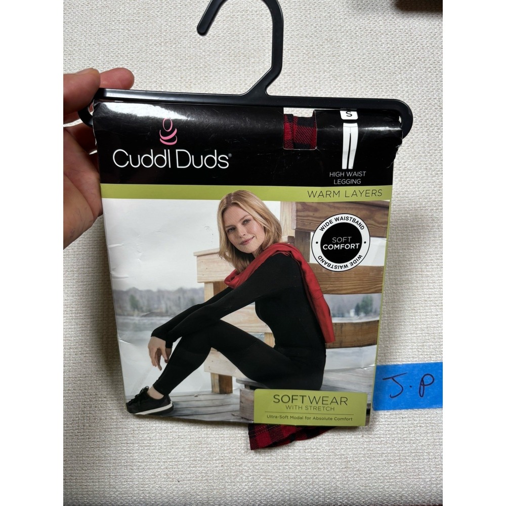 Women's Cuddl Duds Legging Red Black Size Small New